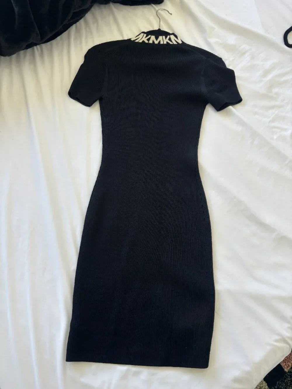 Michael Kors Ribbed Zip-Front Dress